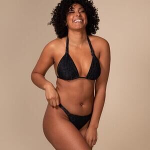 Byron Bay Dark Navy Hayley 3 Way Bandeau Bikini Top Size 6